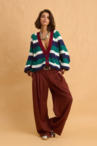 karavan clothing fashion fall winter 25 homecoming collection janice cardigan blue green