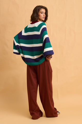 karavan clothing fashion fall winter 25 homecoming collection janice cardigan blue green