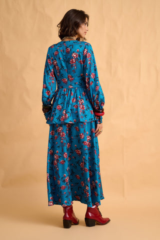 karavan clothing fashion fall winter 25 homecoming collection kasumi dress petrol roses