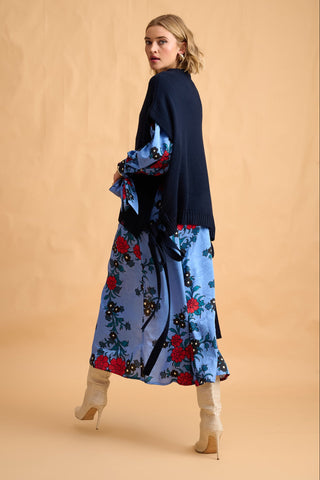 karavan clothing fashion fall winter 25 homecoming collection maxime knitted vest blue