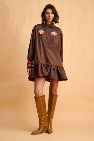 karavan clothing fashion fall winter 25 homecoming collection kesha mini dress brown