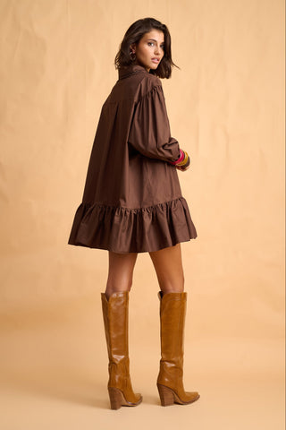 karavan clothing fashion fall winter 25 homecoming collection kesha mini dress brown