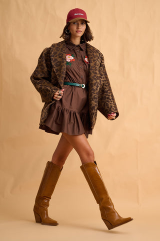 karavan clothing fashion fall winter 25 homecoming collection kesha mini dress brown