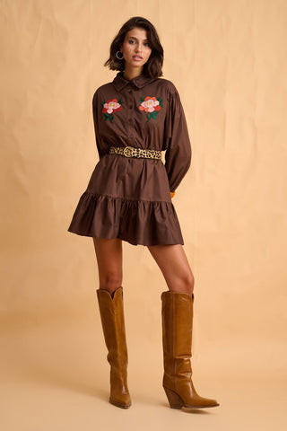 karavan clothing fashion fall winter 25 homecoming collection kesha mini dress brown