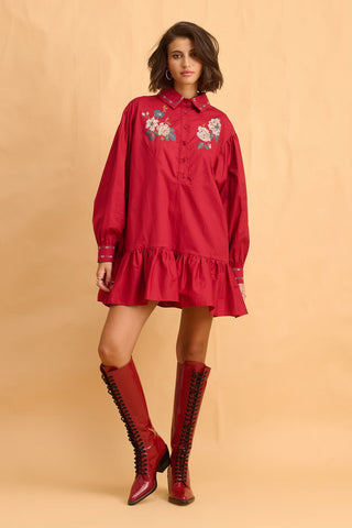 karavan clothing fashion fall winter 25 homecoming collection kesha mini dres red