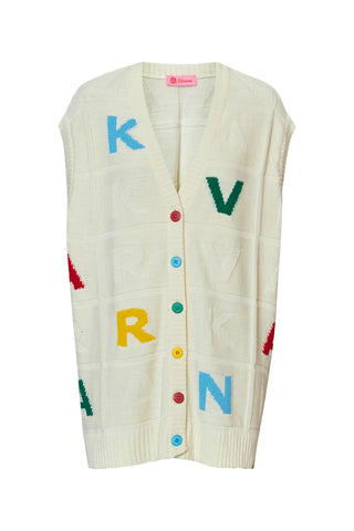 karavan clothing fashion fall winter 25 homecoming collection kimberly knitted vest ivory