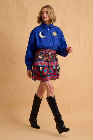 karavan clothing fashion fall winter 25 homecoming collection kinga shirt blue