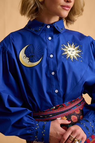 karavan clothing fashion fall winter 25 homecoming collection kinga shirt blue