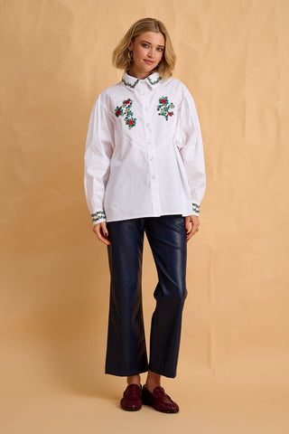 karavan clothing fashion fall winter 25 homecoming collection kinga shirt white