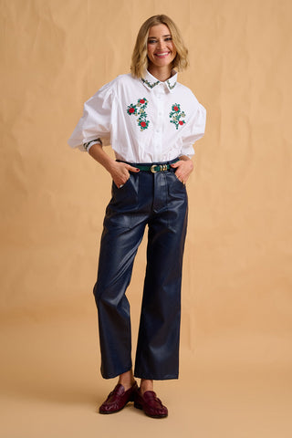 karavan clothing fashion fall winter 25 homecoming collection dion trousers blue crocodile