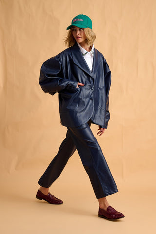 karavan clothing fashion fall winter 25 homecoming collection dion trousers blue crocodile