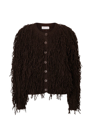 karavan clothing fashion fall winter 25 homecoming krvn collection kristin knitted cardigan brown