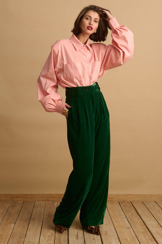karavan clothing fashion KRVN well i did fall winter 24 25 christmas edition lauren trousers green