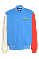 karavan men fall winter 26' collection leandro varsity jacket light blue ivory red