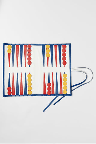 Leather Backgammon (Blue)