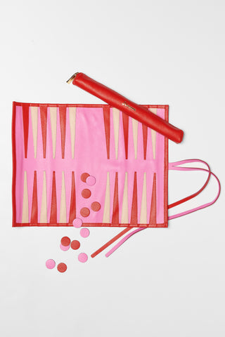 Leather Backgammon (Pink)