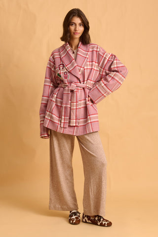 karavan clothing fashion fall winter 25 homecoming homeware collection robe checked pink