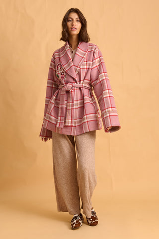 karavan clothing fashion fall winter 25 homecoming homeware collection robe checked pink