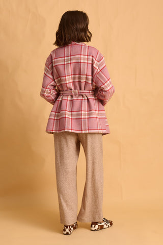 karavan clothing fashion fall winter 25 homecoming homeware collection robe checked pink