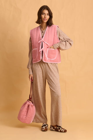 karavan clothing fashion fall winter 25 homecoming homeware collection vest padded pink double face