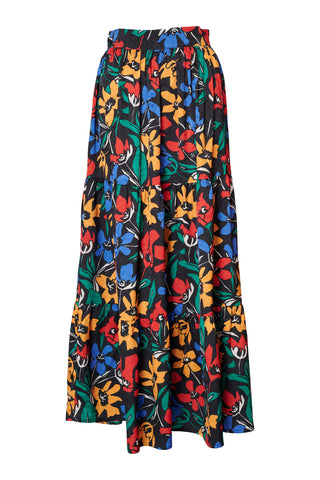 karavan clothing fashion fall winter 25 homecoming collection leona skirt abstract floral black
