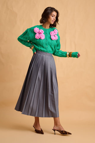 karavan clothing fashion fall winter 25 homecoming collection leslie cardigan green