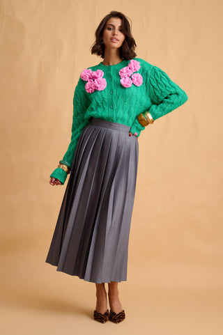 karavan clothing fashion fall winter 25 homecoming collection leslie cardigan green