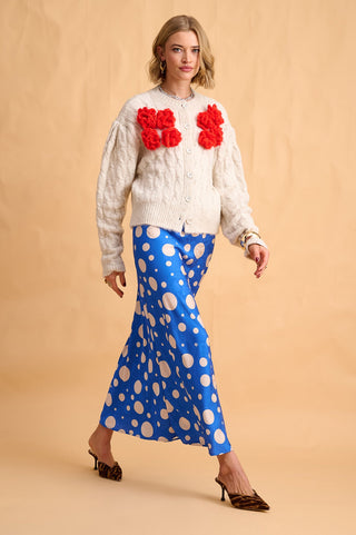 karavan clothing fashion fall winter 25 homecoming collection eloise skirt polka blue