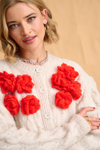 karavan clothing fashion fall winter 25 homecoming collection leslie cardigan ivory