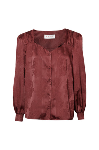 karavan clothing fashion fall winter 25 homecoming krvn collection lia shirt bordeaux
