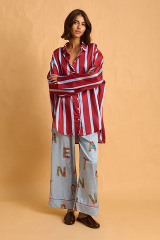 karavan clothing fashion fall winter 25 homecoming homeware collection light blue letters pants