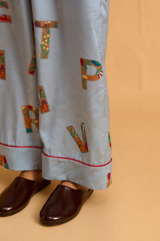 karavan clothing fashion fall winter 25 homecoming homeware collection light blue letters pants