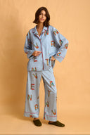 karavan clothing fashion fall winter 25 homecoming homeware collection light blue letters pants