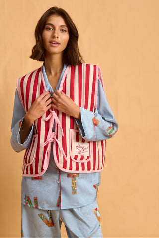 karavan clothing fashion fall winter 25 homecoming homeware collection vest padded pink double face