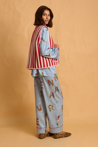 karavan clothing fashion fall winter 25 homecoming homeware collection light blue letters pants