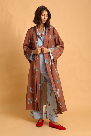 karavan clothing fashion fall winter 25 homecoming homeware collection letters robe brown