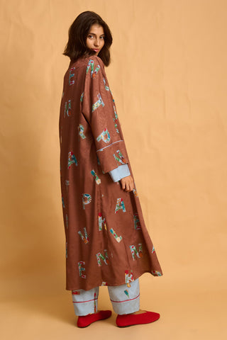 karavan clothing fashion fall winter 25 homecoming homeware collection letters robe brown