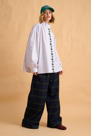 karavan clothing fashion fall winter 25 homecoming collection livia trousers checked blue