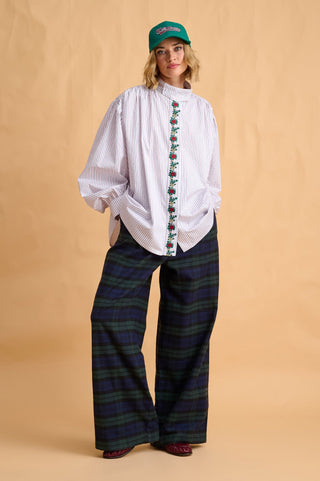 karavan clothing fashion fall winter 25 homecoming collection livia trousers checked blue