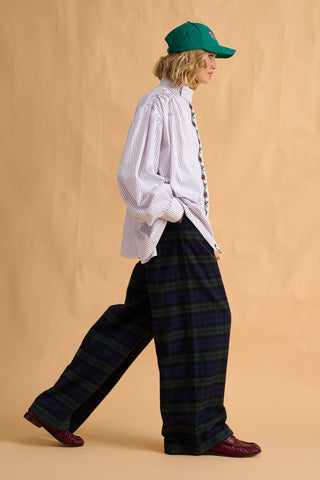 karavan clothing fashion fall winter 25 homecoming collection livia trousers checked blue