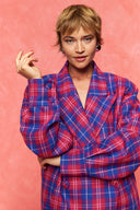 karavan fall winter 26' collection despina blazer checked magenta