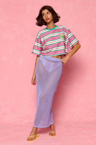 karavan clothing fashion spring summer 26 nai weekendwear collection yohanna crop tee mint pink white lines