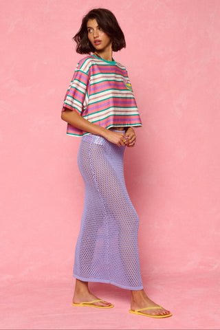 karavan clothing fashion spring summer 26 nai weekendwear collection lilly knitted skirt lilac