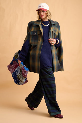 karavan clothing fashion fall winter 25 homecoming collection livia trousers checked blue