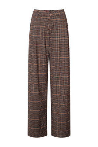 karavan clothing fashion fall winter 25 homecoming krvn collection lois trousers checked brown