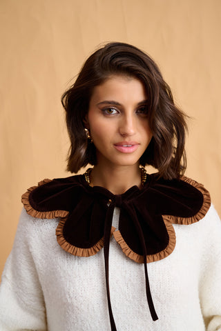 karavan clothing fashion fall winter 25 homecoming collection blossom collar brown