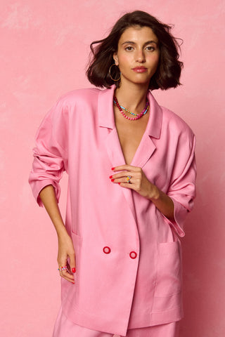 karavan clothing fashion spring summer 26 nai weekendwear collection lucinda blazer pink