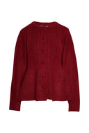 karavan fall winter 26' collection lucita knitted cardigan burgundy