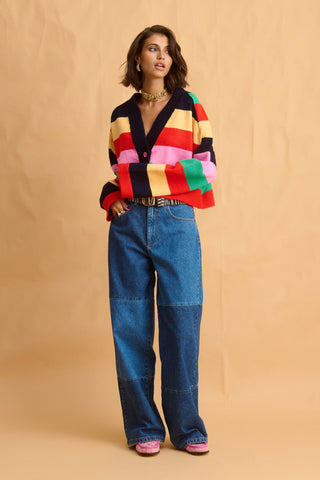 karavan clothing fashion fall winter 25 homecoming collection lucy knitted top multicolor stripes