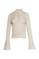 karavan fall winter 26' collection luna knitted top ivory